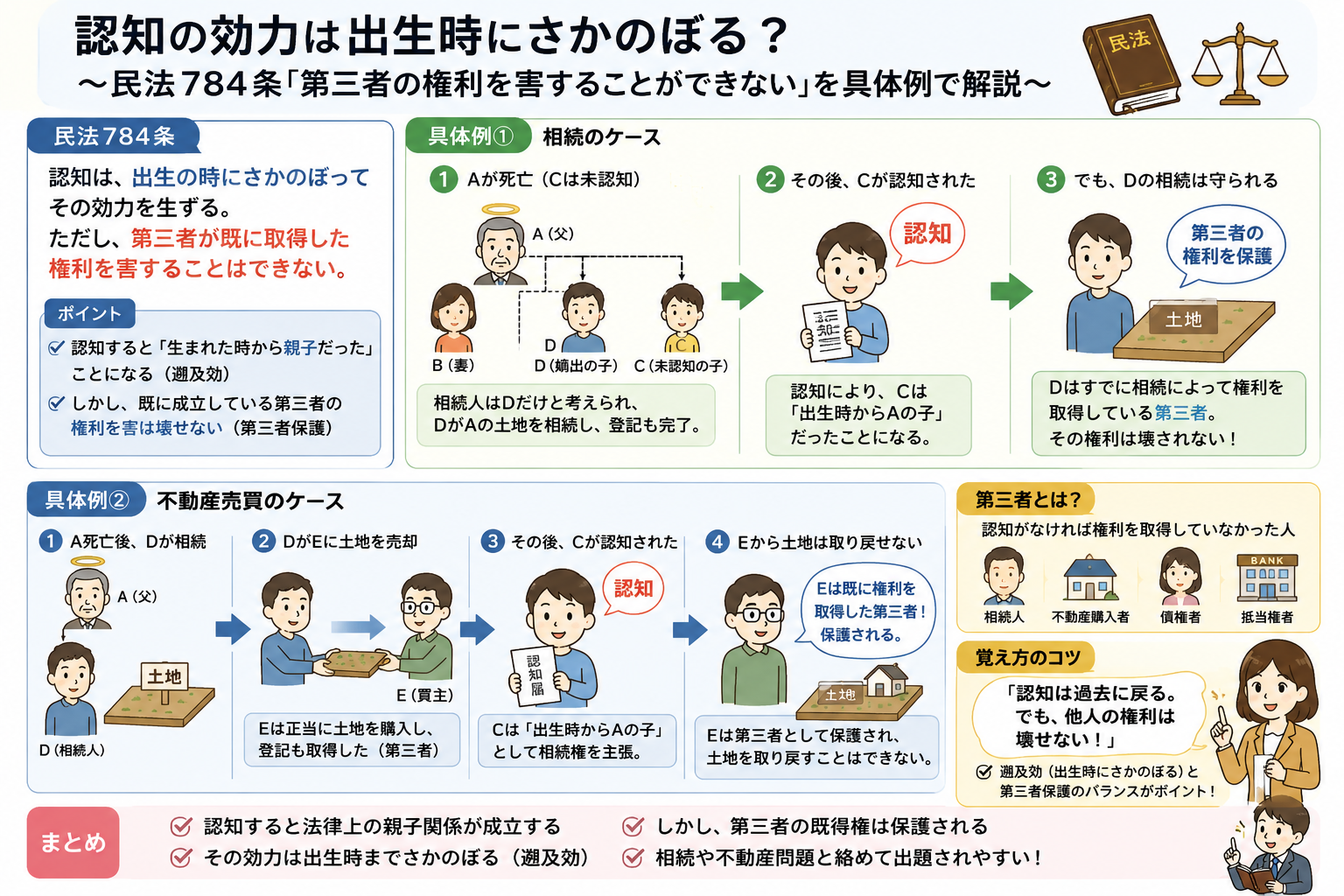 投稿についてもっと詳しく 【民法】認知の効力は出生時にさかのぼる？